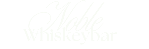 Noble whiskeyba logo in curisive white font